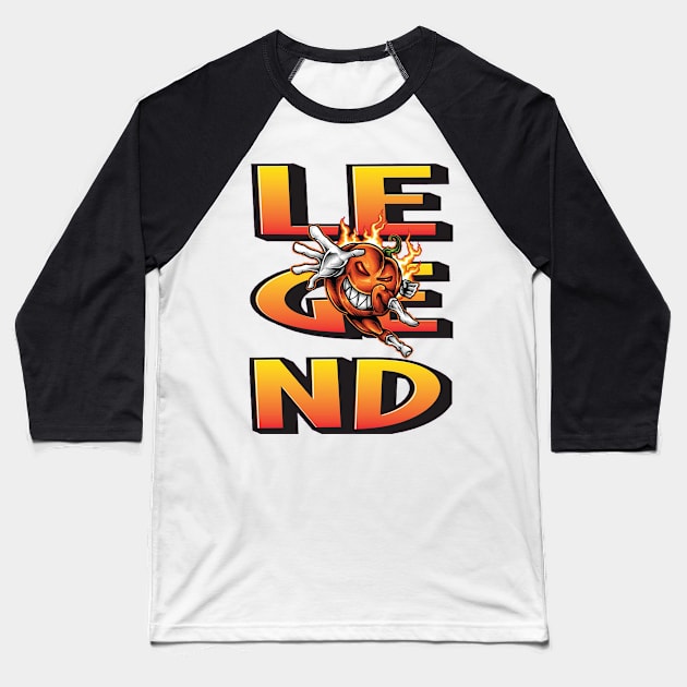 Legend Halloween Havoc The Man The Myth The Pumpkin Bodybuilder Powerlifter Baseball T-Shirt by chaseoscar